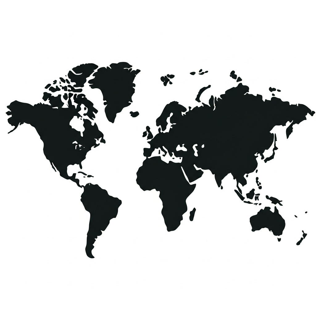 Dark stylized world map